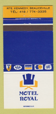 Matchbook Cover - Motel Royal Beauceville QC 30 Strike