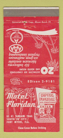Matchbook Cover - Motel Floridan Fort Myers FL 30 Strike