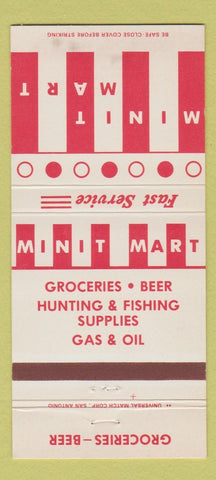 Matchbook Cover - Minit Mart Grocery oil gas TX CHAIN WEAR 30 Strike