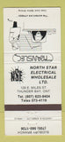 Matchbook Cover - North Star Electrical Thunder Bay ON Sudbury 30 Strike