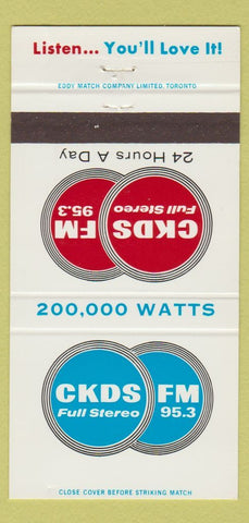 Matchbook Cover - CKDS Radio 95.3 Canada 30 Strike