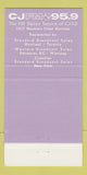 Matchbook Cover - CJFM 95.9 Radio Montreal QC 30 Strike