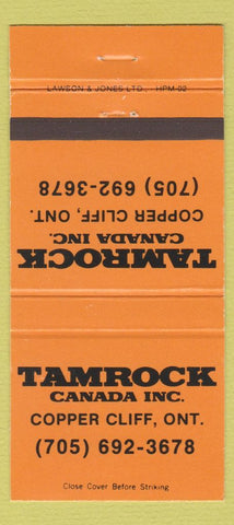 Matchbook Cover - Tamrock Canada Copper Cliff ON 30 Strike