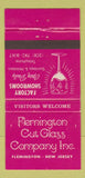 Matchbook Cover - Flemington Cut Glass Company NJ 30 Strike