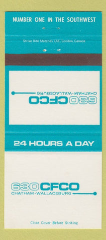 Matchbook Cover - CFCO Radio Chatham Wallaceburg ON #1 30 Strike