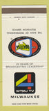 Matchbook Cover - WTMJ TV Milwaukee WI 30 Strike