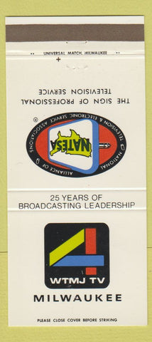 Matchbook Cover - WTMJ TV Milwaukee WI 30 Strike