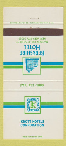 Matchbook Cover - Berkshire Hotel New York City Knott  30 Strike
