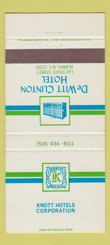 Matchbook Cover - Dewitt Clinton Hotel Albany NY Knott 30 Strike