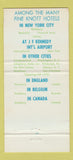 Matchbook Cover - International Hotel Jamaica NY Knott 30 Strike