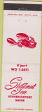 Matchbook Cover - Shawmut Inn Kennebunkport ME lobster