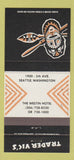 Matchbook Cover - Trader Vic's Tiki Seattle WA Westin Hotel 30 Strike