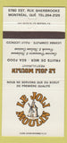 Matchbook Cover - Le Joli Moulin Sherbrooke QC 30 Strike
