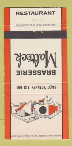 Matchbook Cover - Brasserie Malteck Levis QC 30 Strike