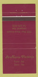 Matchbook Cover - Le Marie Victorin Longueuil QC 30 Strike