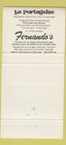 Matchbook Cover - La Portugaise Montreal QC 30 Strike