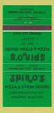 Matchbook Cover - Spiro's Pizza Steak House Winnipeg MB GREEN 30 Strike