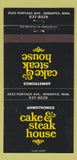 Matchbook Cover - Armstrongs Cake & Steak Winnipeg MB #1 30 Strike