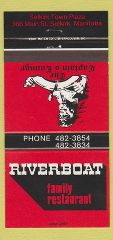 Matchbook Cover - Riverboat Family Restaurant Selkirk MB 30 Strike