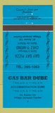 Matchbook Cover - Gas Bar Dube Village Jacques Cartier QC 30 Strike