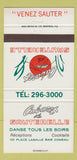 Matchbook Cover - Cabaret La Sauterelle Baie Comeau QC #2 30 Strike