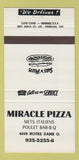 Matchbook Cover - Micarcle Pizza QC 30 Strike