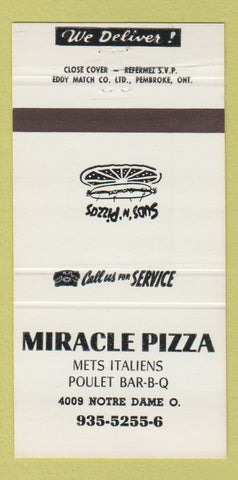 Matchbook Cover - Micarcle Pizza QC 30 Strike