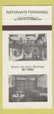 Matchbook Cover - Ristorante Fernandel Montreal QC 30 Strike
