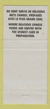 Matchbook Cover - King Wah Chinese Restaurant Montreal QC 30 Strike