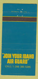 Matchbook Cover - Idaho Air Guard ID 30 Strike