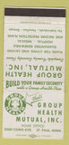 Matchbook Cover - Group Health Insurance St Paul MN 30 Strike