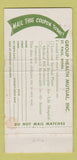 Matchbook Cover - Group Health Insurance St Paul MN 30 Strike