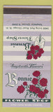 Matchbook Cover - Bonnie Flower Shop Chicago IL WEAR 30 Strike