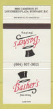 Matchbook Cover - Basher's Restaurant Burnaby BC 30 Strike