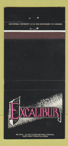 Matchbook Cover - Excalibur Southfield MI 30 Strike