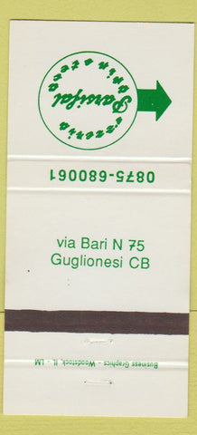 Matchbook Cover - Parsifal Pizza Guglionesi Italy 30 Strike
