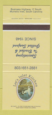 Matchbook Cover - Lee's Inlet Kitchen Murrells Inlet SC 30 Strike