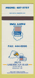 Matchbook Cover - Jrj's American Bar Edmonton AB 30 Strike