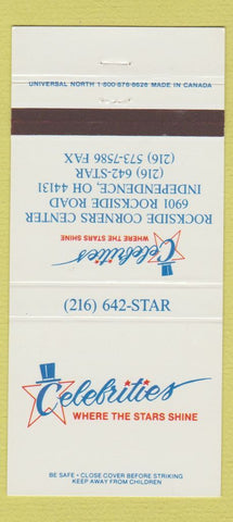 Matchbook Cover - Celbrities Independence OH 30 Strike