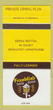 Matchbook Cover - Franklin's Family Restaurant  Pizza 30 Strike