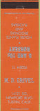 Matchbook Cover - MD Grivel Tustin CA  Plants Begonias