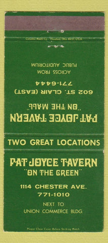 Matchbook Cover - Pat Joyce Tavern Cleveland OH 30 Strike