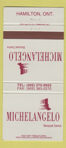 Matchbook Cover - Michelangelo Restaurant Hamilton ON 30 Strike
