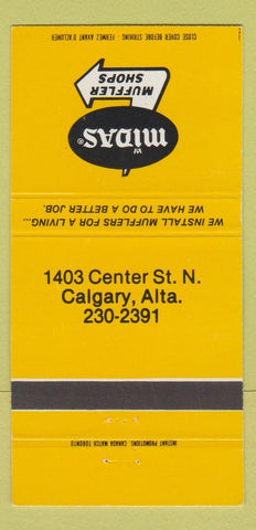 Matchbook Cover - Midas Mufflers Calgary AB 30 Strike