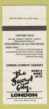 Matchbook Cover - Second City Comedy Club London ON WORN 30 Strike