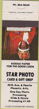 Matchbook Cover - Star Photo Kodak Phoenix AZ