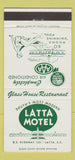 Matchbook Cover - Latta Motel SC Girlie 30 Strike