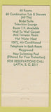 Matchbook Cover - Latta Motel SC Girlie 30 Strike