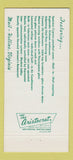 Matchbook Cover - Roanoker Motor Lodge Roanoke VA 30 Strike