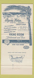 Matchbook Cover - Azure Tides Hotel Court Lido Beach Sarasota FL 30 Strike